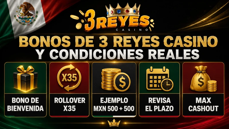 Bonos de 3 reyes casino y condiciones reales en México